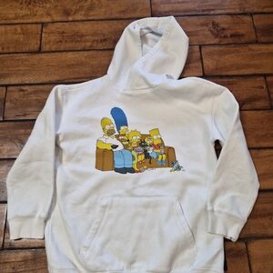 The Simpsons White Fleece Hoodie